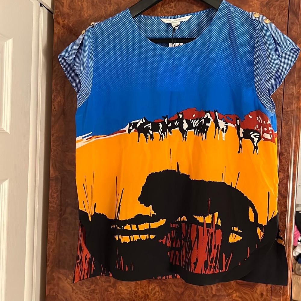 NEW Diane von Furstenberg 100% silk top